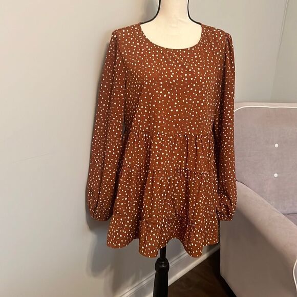 Polka Dot Mini Dress/Tunic - Picture 1 of 3